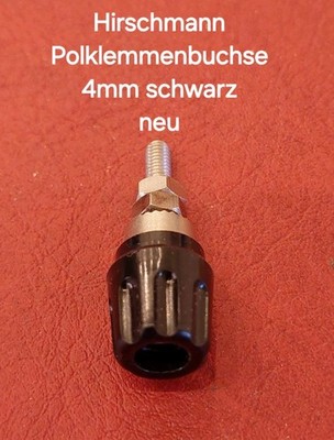 Hirschmann Polklemmenbuchse 4mm schwarz Neu