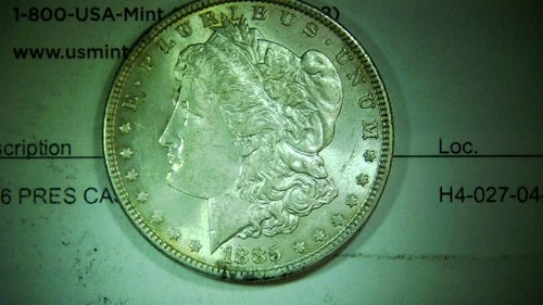 1885 P Morgan beautiful BU coin with original surfaces slight toning