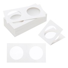 2x2 Coin Flips, 250pcs 35mm Cardboard Coin Holder Paper Coin Holders, White
