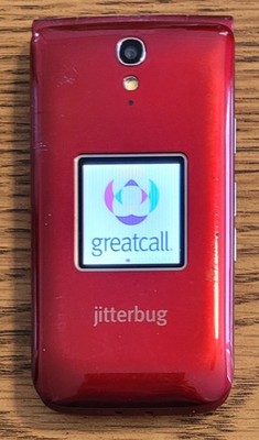 Alcatel OT Jitterbug Flip 4043S - Red ( GreatCall ) 4G VoLTE Cellular Phone