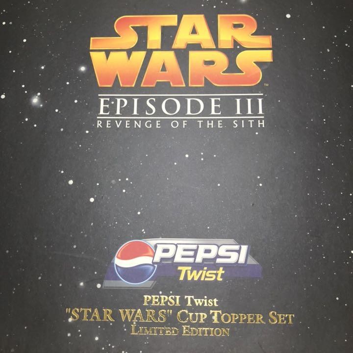 ペプシ　pepsi twist starwars cup topper set STAR WARS EPISODE III Twist Cup Topper set PEPSI