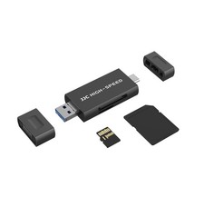 UHS-II SD MicroSD USB Card Reader, Transfer Speed up to 312MB/s, Black
