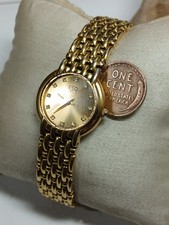 Esq by Movado 100205 Gold Tone Diamond Dial Ladies Quartz Watch