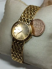 Esq by Movado 100205 Gold Tone Diamond Dial Ladies Quartz Watch