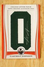 2009 Topps College Letter Patch Autos LAP-GJ Gartrell Johnson 45/135 Colorado