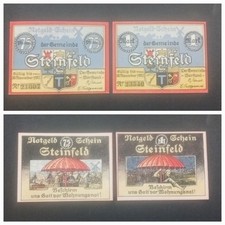 2 x Notgeld -- Gmina STEINFELD / Szlezwik-Holsztyn -- komp. & ksfr. -- H9
