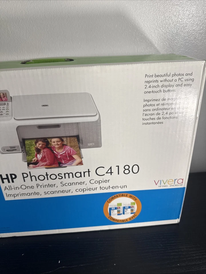HP Photosmart C4180 All-in-One Thermal Inkjet Printer Scanner Copier Brand New - Image 2 of 4