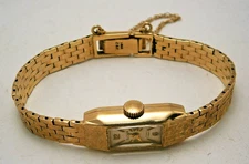 ELOGA  17 Jewel Ladies Wristwatch with 14K Yellow Gold Case and Band,