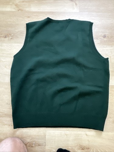 Polo By Ralph Lauren Vest Men's Medium M Green LambsWool - Picture 6 of 6