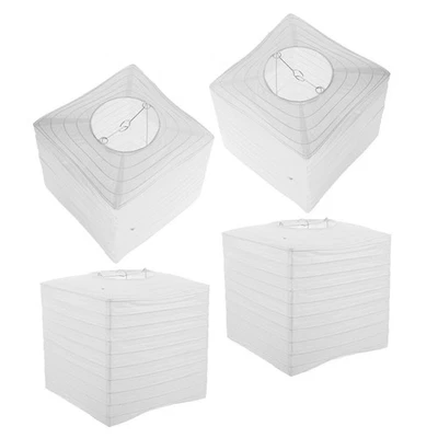 4 Pcs Lanterne Japonaise Papier Blanc Déco De Restaurant Décoration Plafond - Photo 1/4