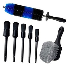 7 Pcs Wheel Tire Brush Car Wash Clean Detailing Kit 17inch Long Soft Wheel Brush