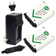 Replacement for Sony ZV-1 Battery 2-Pack, 1600mAh and Charger