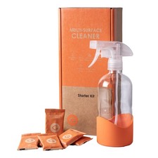 Multi-Surface Cleaner Starter Kit | Refillable Glass Spray Bottle + 6 Water-S...