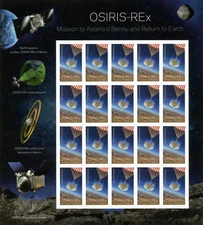 US 2023 MNH # 5820a  IMPERF NDC OSIRIS-REx PANE OF 20 FOREVER STAMPS