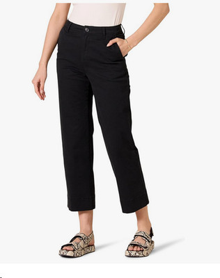 Essentials Größe 44 Damen Knöchellange Hose mit weitem Bein, hohe Taille,  - NEU