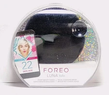 Foreo Luna Fofo Smart Facial Cleansing Brush Skin Analyzer Black SEALED