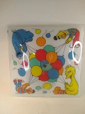 Vintage Rare Jim Henson Sesame Street Light Cover glass lamp shade Big Bird