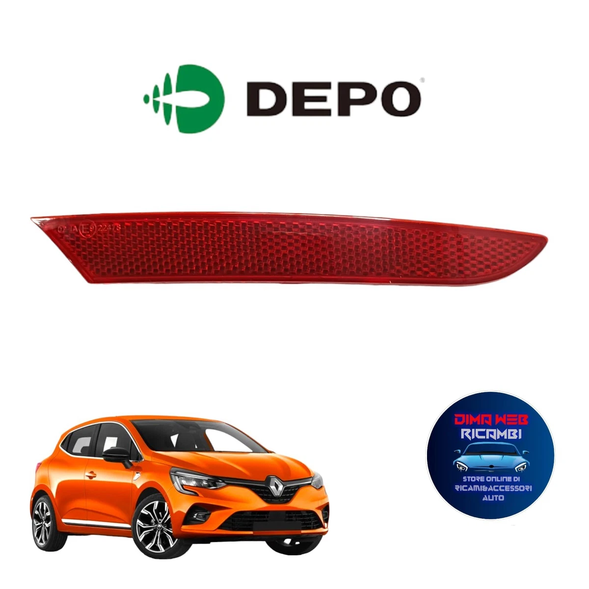 Paio Di Catarifrangenti Per Paraurti Posteriore 265650004R Ricambi Per Megane Iii Fluence 88876960