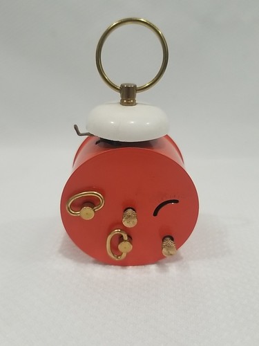Vintage 50s MCM Blessing Orange Round Travel Alarm Clock W Germany Rare - Picture 5 of 11