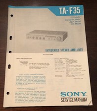 SONY TA-F35 INTEGRATED STEREO AMPLIFIER ORIGINAL SERVICE MANUAL SCHEMATIC M640