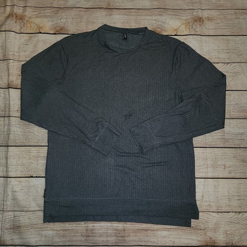 Onzie Shirt Men Large Extra Large L/XL Long Sleeve Zip Side Crewneck Gray FLAW - Picture 13 of 24