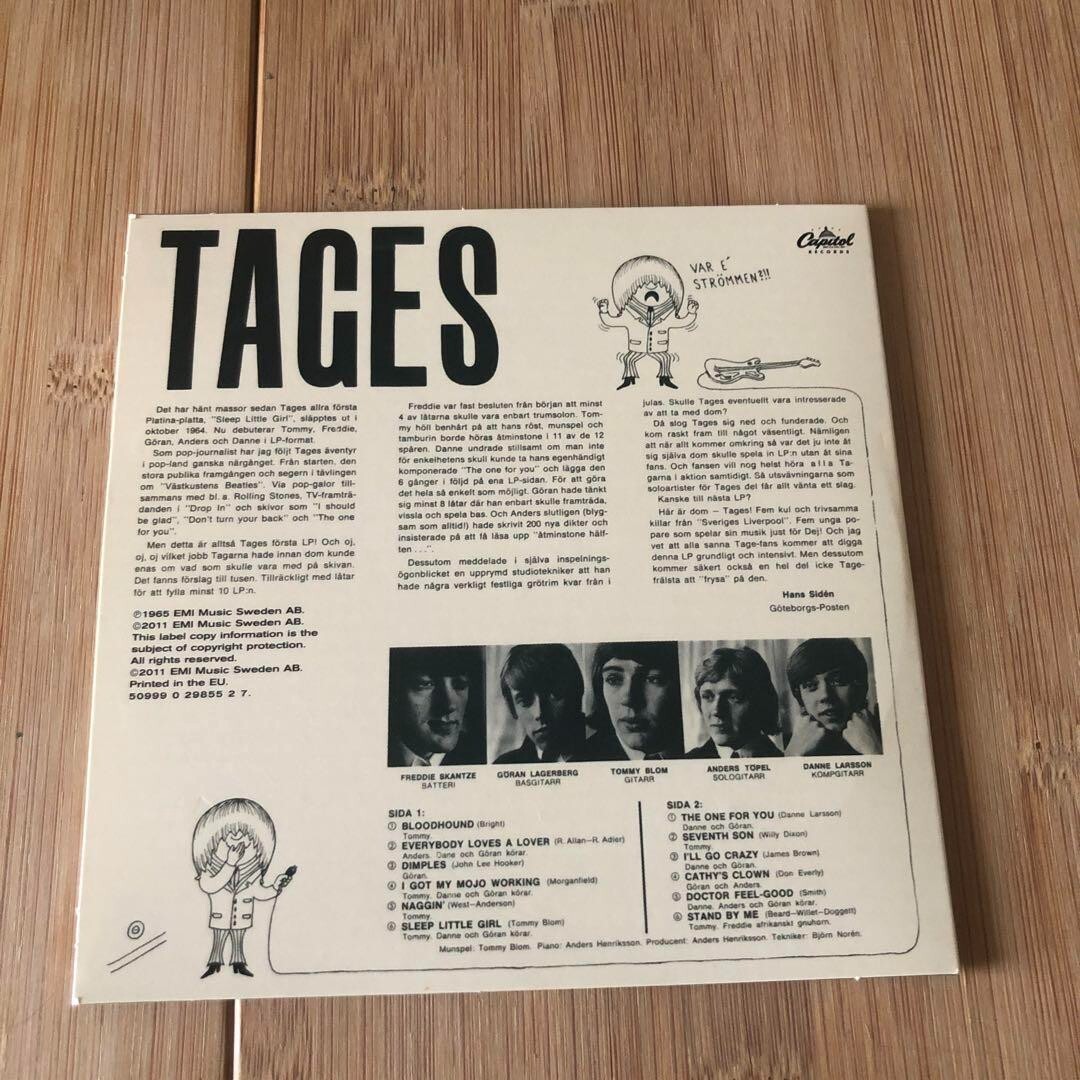 廃盤 Tages 5 CD ORIGINAL ALBUM SERIEN 紙ジャケ Tages CD 5 CD ORIGINAL ALBUM SERIEN Paper jacket Japan OOP