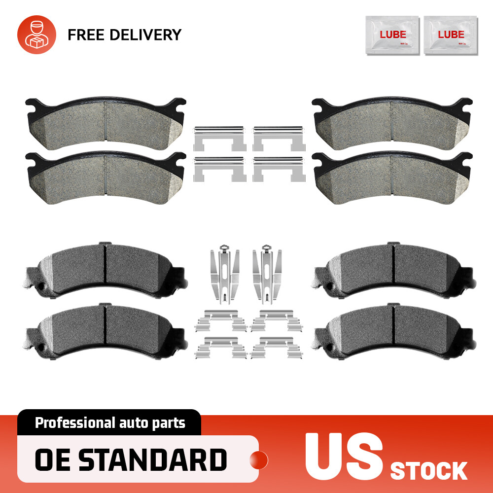 4WD Front Rear Ceramic Brake Pads for Chevy Tahoe Suburban 1500 Yukon 2003-2006