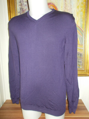 Pull 100% laine merinos mauve Col V CELIO taille M