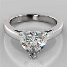 2.00 Ct Heart Lab Created Diamond Engagement Wedding Ring14K Solid White Gold