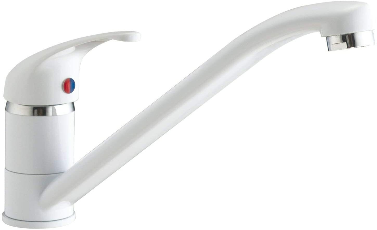 White Kitchen Tap Basin Sink Mixer Faucet Swivel spout 360` Brass