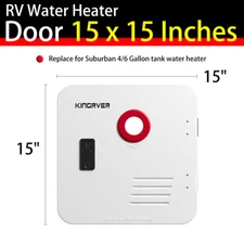 15" x 15" Door White RV Water Heater For Suburban 4/6 Gallon RV Hot Water Heater