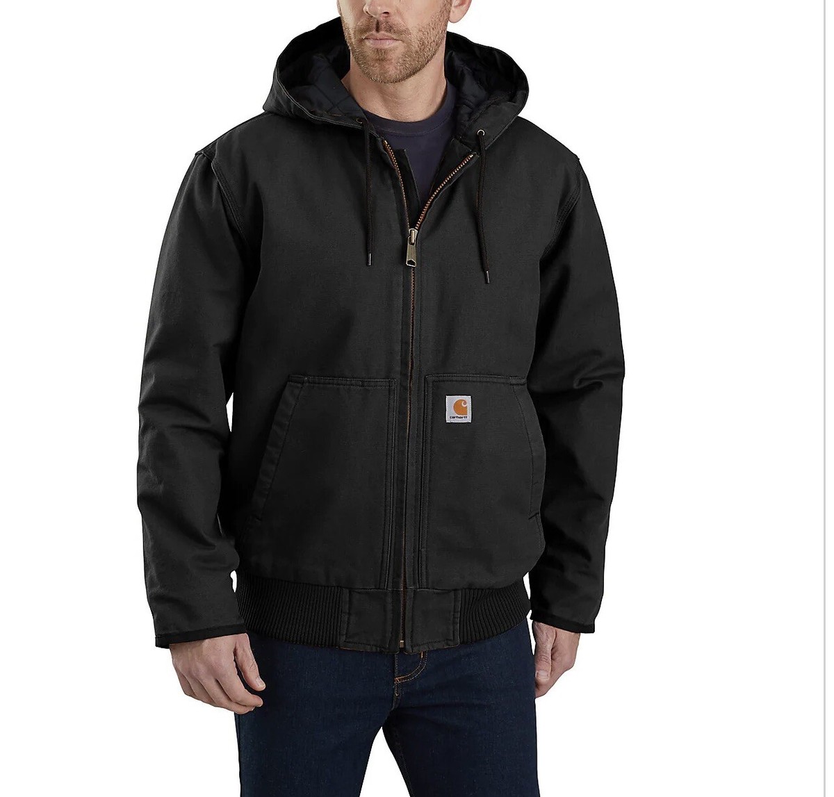 Carhartt LOOSE FIT WASHED DUCK INSULATED Black Jacket Men's 2XL