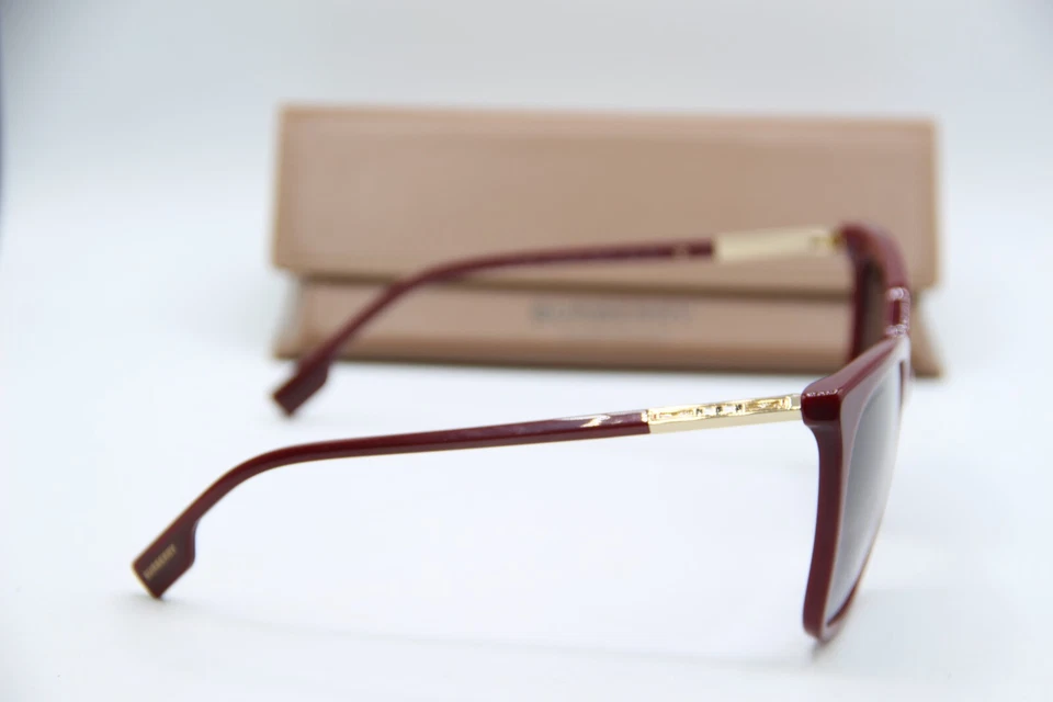 NUEVO BURBERRY B 4347 3403/8G BORGOÑA DEGRADADO MONTURAS AUTÉNTICAS GAFAS DE SOL 56-17 Foto 4 de 4