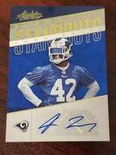 2018 Absolute Signature Standouts Spectrum Blue #1 John Kelly LA Rams RB Lot B