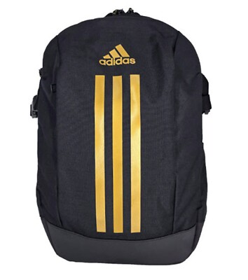 Adidas POWER VII Backpack Bags Sports Black Gold School