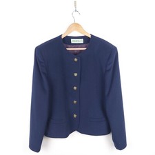 Jimmy Hourihan Dublin Women's Blue Wool & Cashmere Jacket Size 14