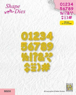 stitched digits / Zahlen - Shape Dies von Nellie´s Choice (SD233)