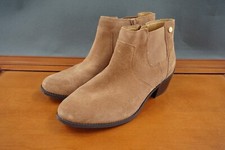 Vionic Finn Women's Size 9 Brown Leather Pull On Zip Casual Ankle Bootie Shoes