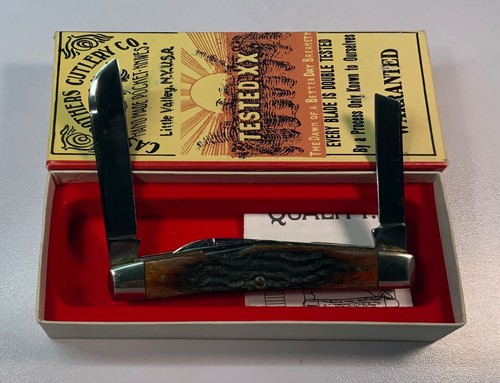 1990 Case XX Classic Beautiful Brown Jigged Bone Congress Knife #6488 - Picture 7 of 9