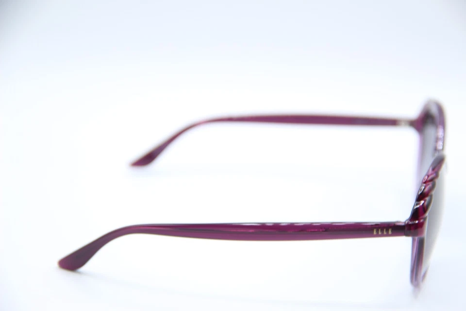 NUEVAS GAFAS DE SOL ELLE EL 14918 PU PÚRPURA DEGRADADO TRANSPARENTE MARCOS AUTÉNTICOS 55-17 Foto 4 de 4