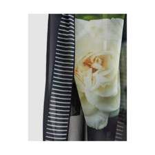 Need Supply Co. Sheer Black Floral White Flowers Head Wrap Scarf - OS