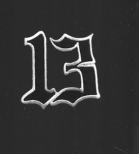 NEW 2 1/2" Lucky 13 IRON ON PATCH FREE SHIPPING