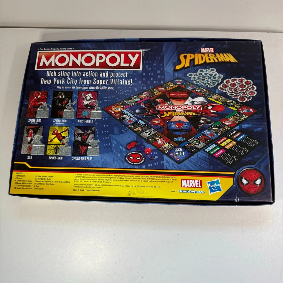 Monopoly - Marvel's Spider-Man Edition Boardgame - Image 2 of 4