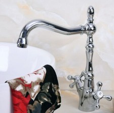 Polished Chrome Brass Swivel Spout Kitchen Faucet Bathroom Sink Mixer Tap 2nf917