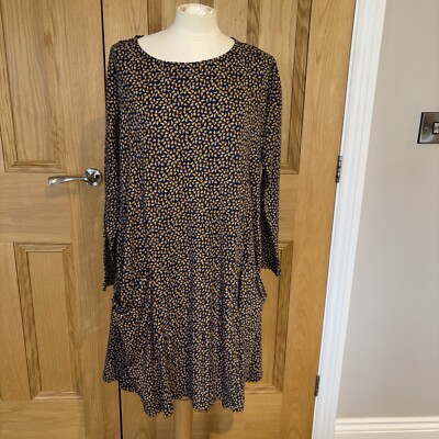 Seasalt The Mill Pool Tunic Dress Size 14 Blue leaf Pattern Jersey 100%  Cotton | eBay UK