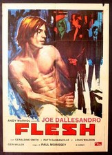 ANDY WARHOL'S FLESH Movie POSTER 27x40 Italian Joe Dallesandro Geraldine Smith