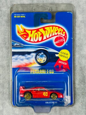🇮🇹1991 Hot Wheels #69 Ferrari F40 Gold Medal Speed Ultra Hot