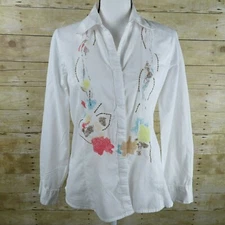 FDJ French Dressing Womens Button Up Blouse Print Size 8 