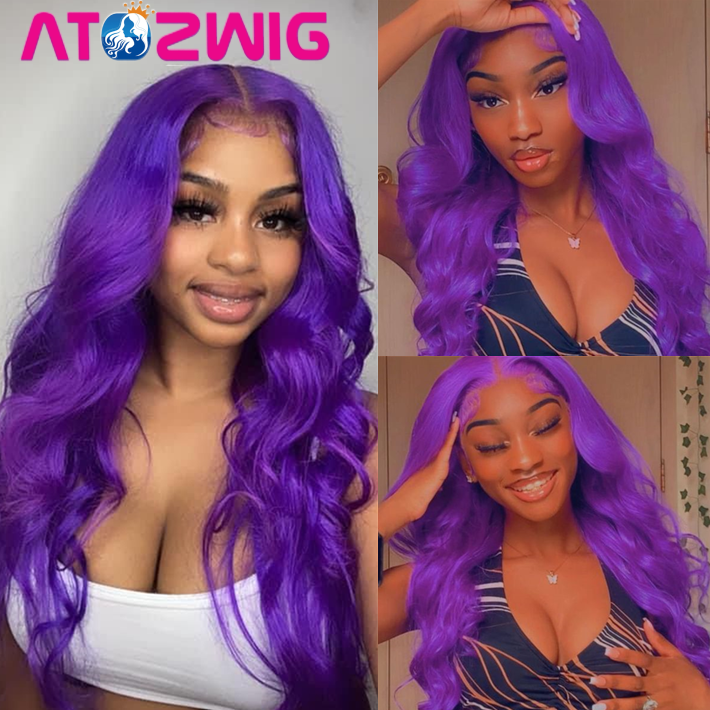 - ?CELINE 22” PURPLEISH NATURAL WAVE LACEFRONT WIG ?CELINE 22” PURPLEISH NATURAL WAVE LACEFRONT WIG main image 2