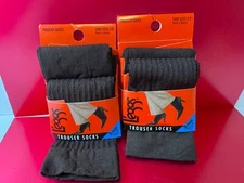 Lot of 4 New L’eggs Trouser Socks brown textured women’s shoe sizes 5-9
